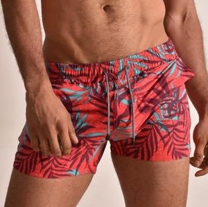 Tropical Red & Teal Tropical Shorts